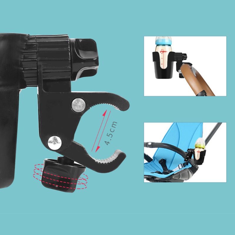 Giá Đỡ Bình Nước Xoay 360 Độ Gắn Xe Đẩy Em Bé