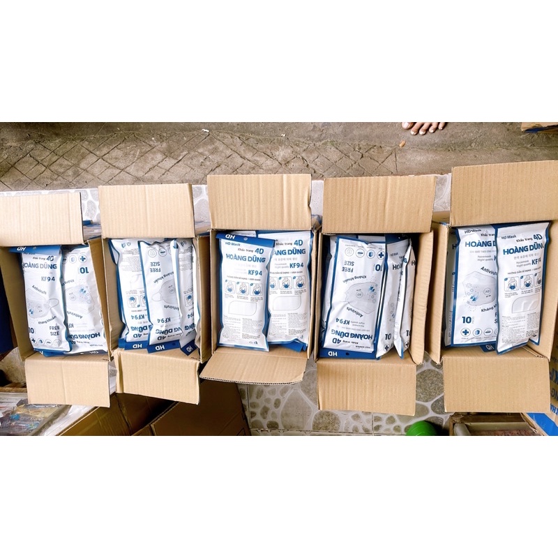 Thùng 300 cái KHẨU TRANG KF94 CÁ KHÁNG KHUẨN