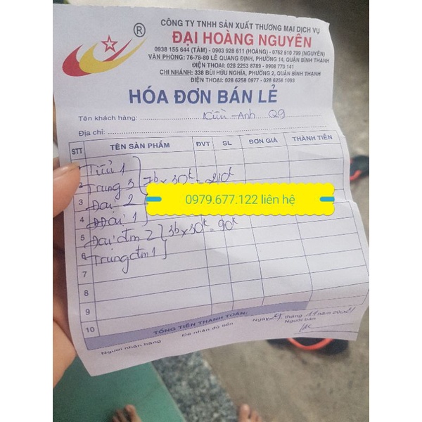 1 kg túi rác tự phân hủy đủ 4 size có size đặc đại (cực đại) Đại Hoàng Nguyên