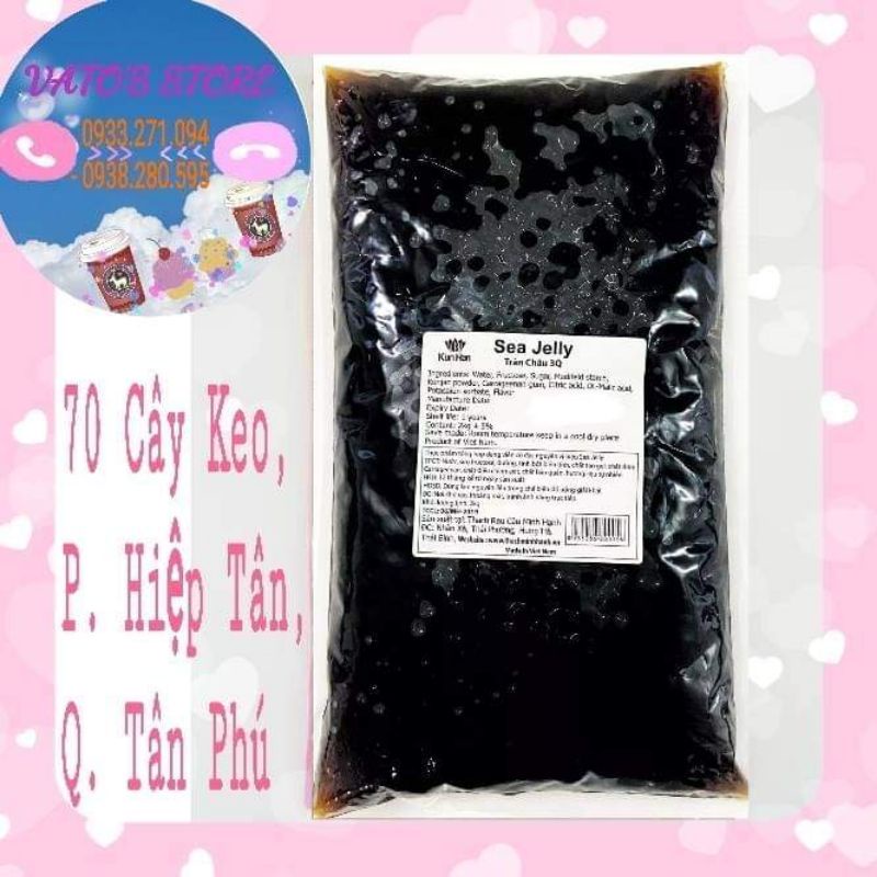 Trân châu 3Q đen Minh Hạnh 2kg / Trân châu đen Jelly ăn liền