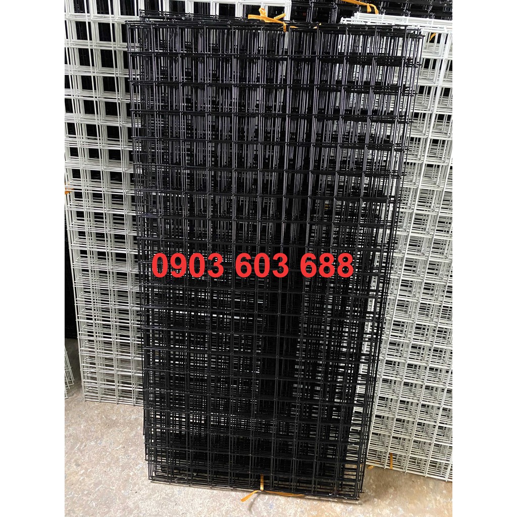 Tấm Lưới Sắt Treo Phụ Kiện Sợi 2,5 ly, Kích Thước 50x100cm - Khung Lưới Sơn Tĩnh Điện