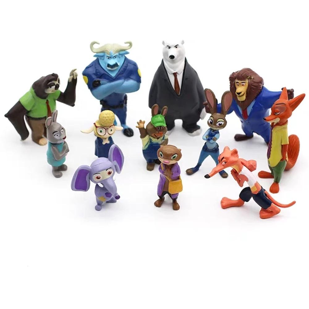 Set 12 Mô Hình Nhân Vật Phim Hoạt Hình Zootopia Bằng Pvc