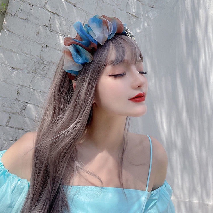 [Aishang Xinh Đẹp] Kẹp Tóc Dạng Xếp Nếp Bong Bóng Lớn Dát Kim Cương Giả Đính Ngọc Trai Thời Trang Phương Tây Dễ Phối Đồ Ngọt Ngào Cho Nữ