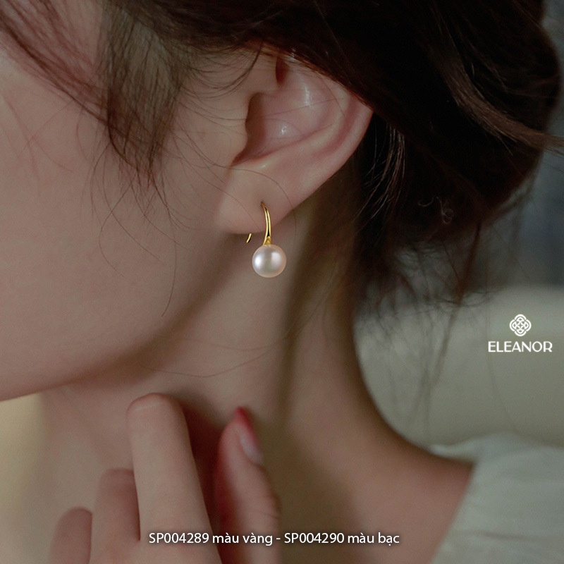 Bông tai nữ ngọc trai nhân tạo Eleanor Accessories chuôi hình móc câu phụ kiện trang sức nhỏ xinh xắn