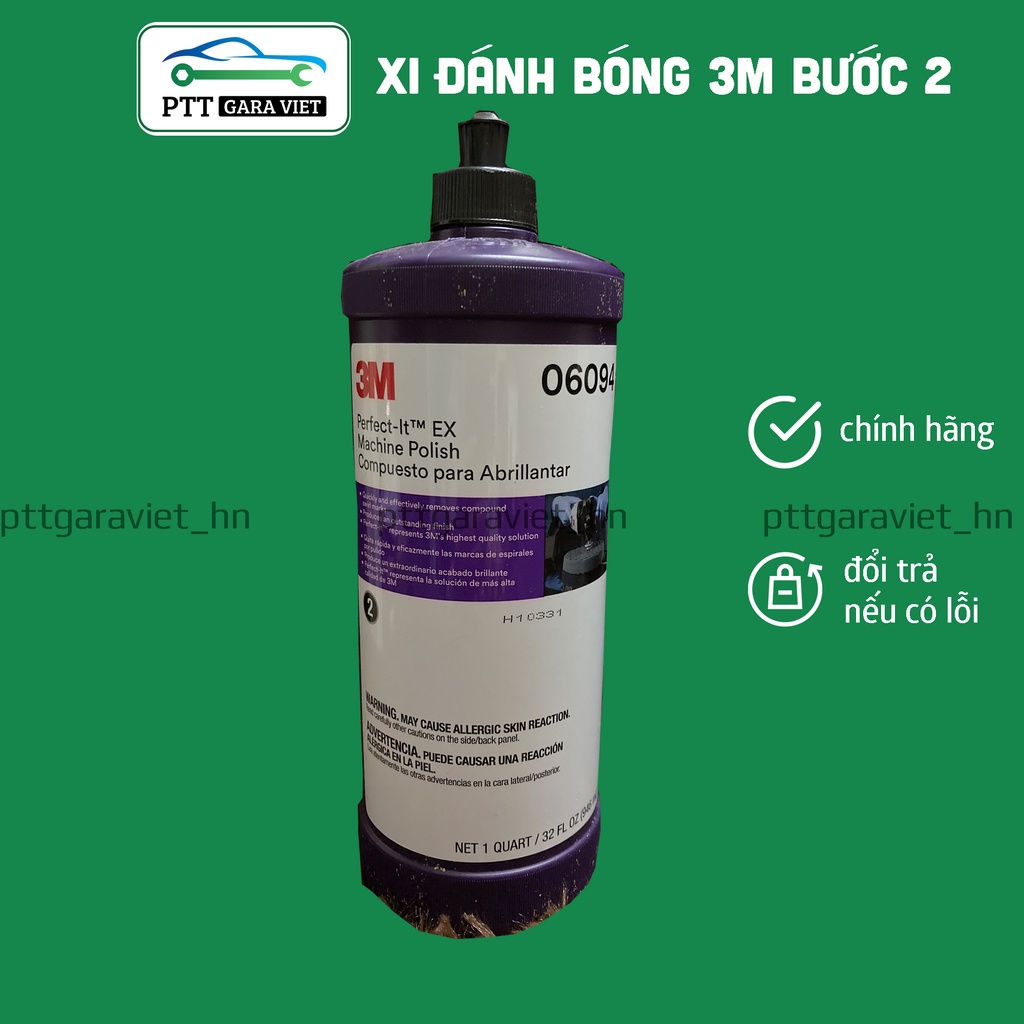 Xi Đánh Bóng gốc nước 3M 06094 Bước 2 - 1L - Vật tư sơn PTT GaraViet