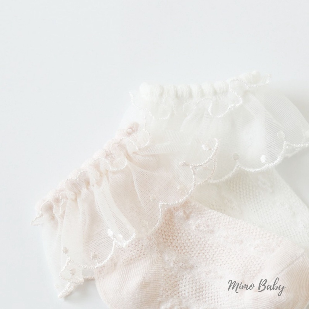 Tất vớ lưới cổ bèo Nemo baby xinh xắn tiểu thư cho bé gái Mimo baby T20