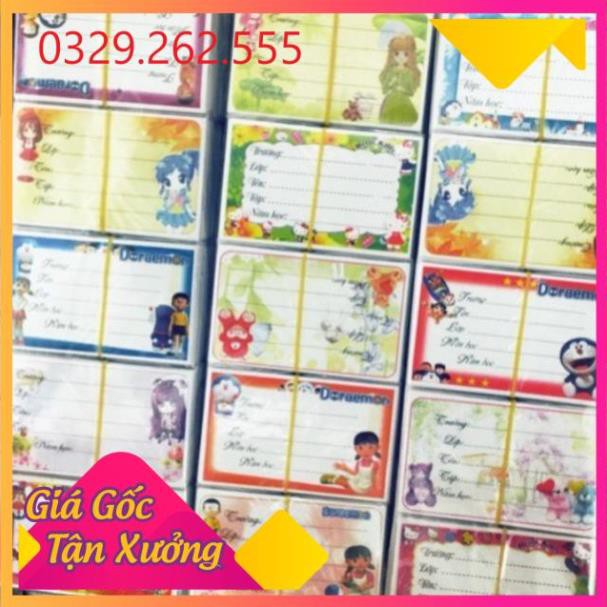 Set 10 Nhãn vở hình decal siêu cute có sẵn keo dán