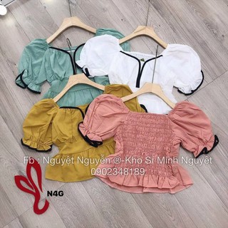 áo peplum cổ V