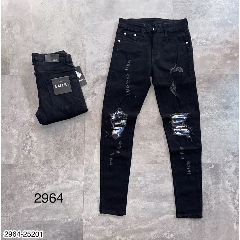 Quần Jeans Nam DSQ Vá Gối Rách Nhẹ Cao Cấp - Quần Bò Nam Vá Màu Siêu Chất