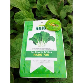 Gói 20g Hạt Giống Cải Bẹ Trắng Rado 725 Rạng Đông, Trồng Quanh Năm, Bẹ Lớn, Dày, Xanh Mướt, Thu sau 35_40 ngày Gieo