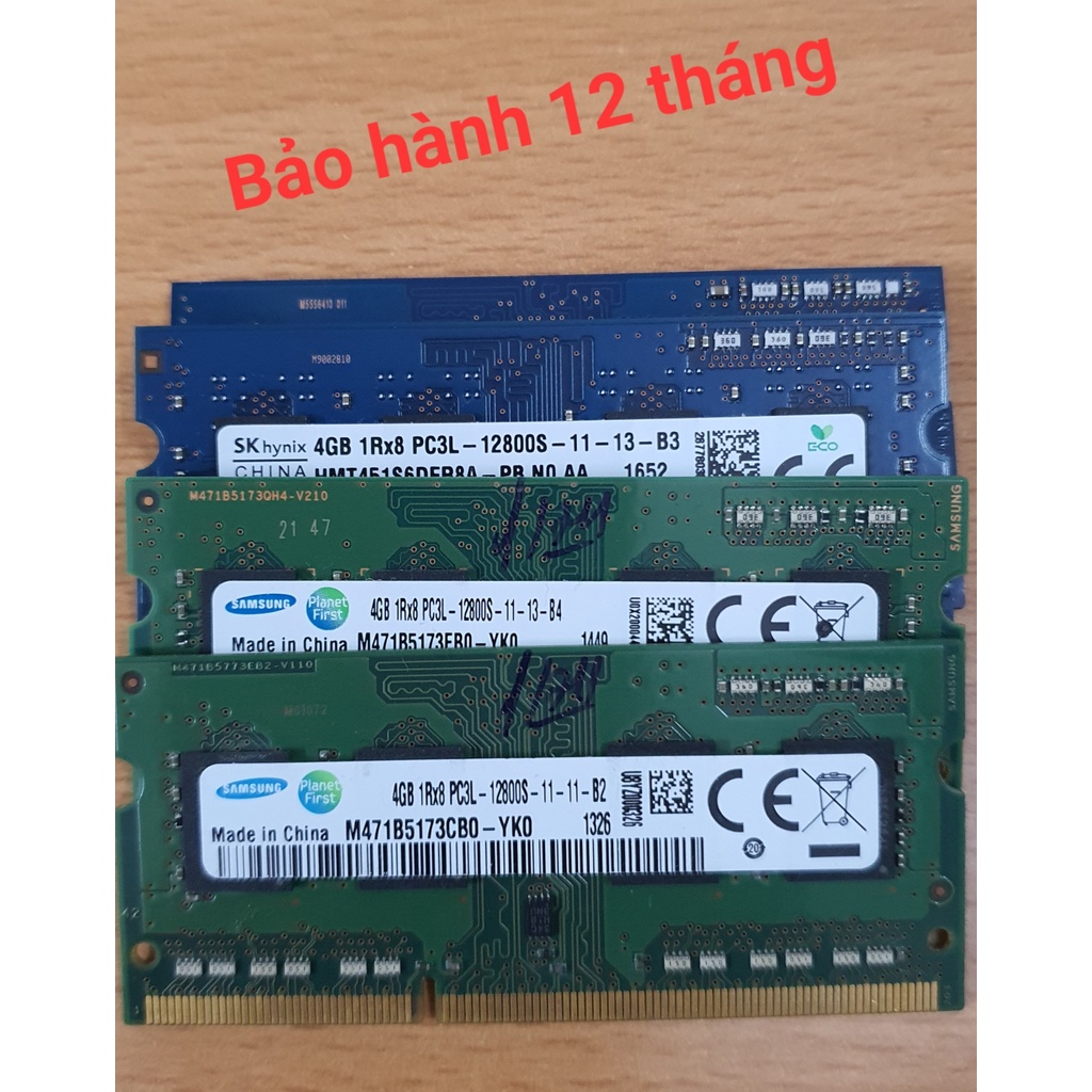 Ram laptop 2gb 4gb DDR2 DDR3 DDR3L DDR4  bảo hành 12 tháng