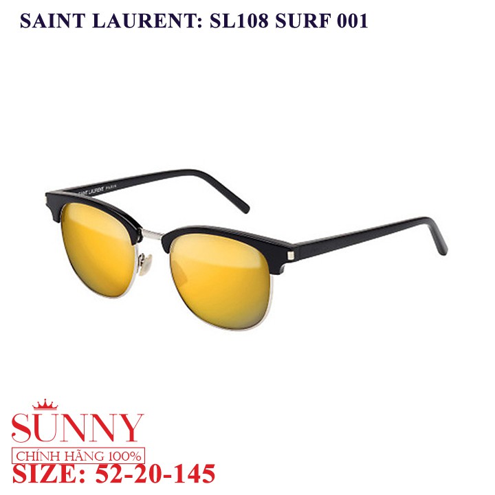 Kính mát Saint Laurent SL108 chính hãng, sp bảo hành trên toàn quốc, thiết kế dễ đeo bảo vệ mắt