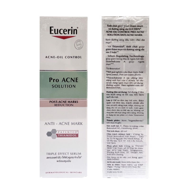 Tinh Chất Giảm Thâm, Dưỡng Sáng Cho Da Mụn Eucerin Acne-Oil Control Pro Acne Triple Effect Serum 40ml