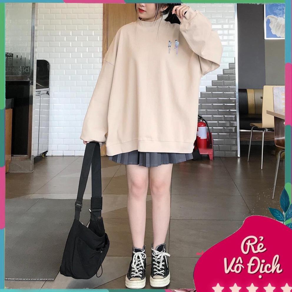 Áo sweater nam nữ form rộng nỉ đôi bạn, áo sweater đôi bạn siêu xinh S47 | BigBuy360 - bigbuy360.vn