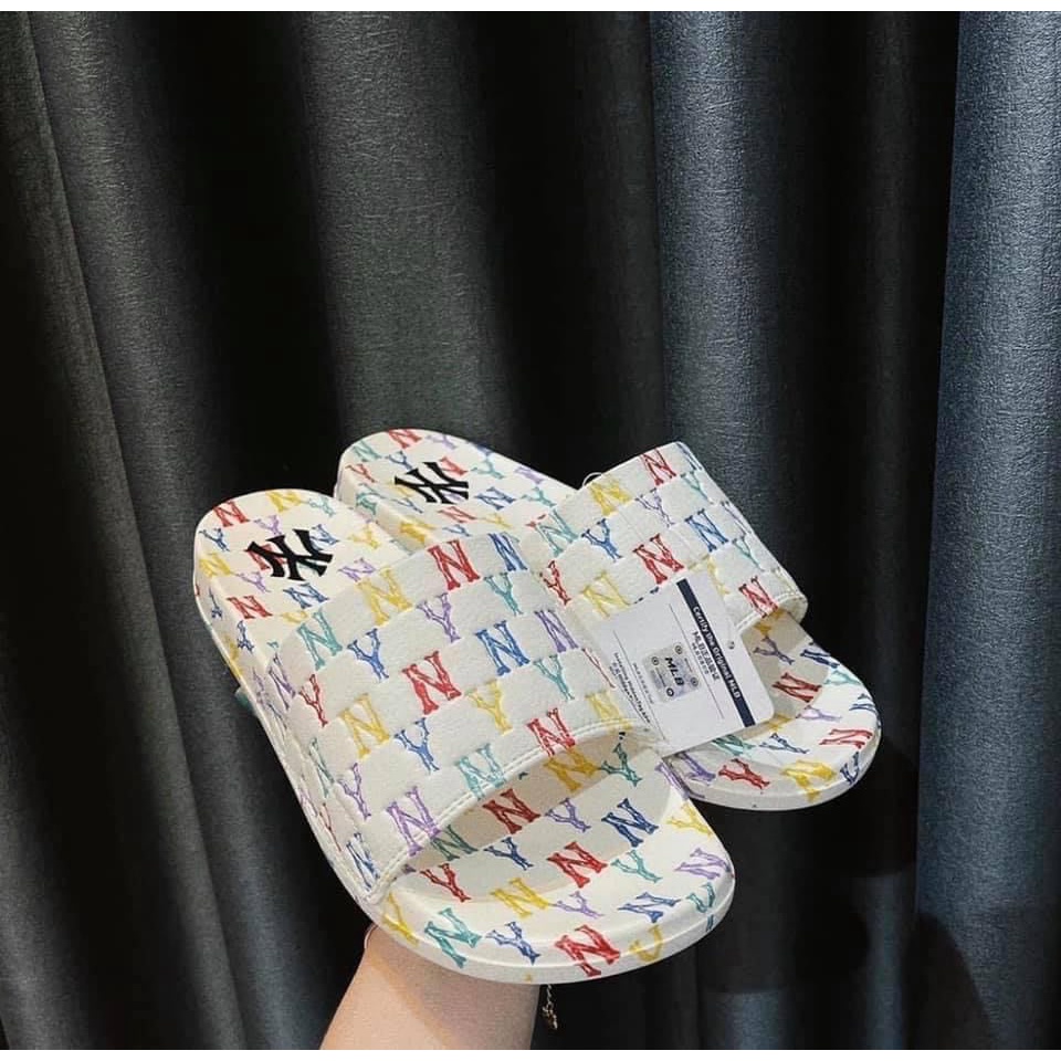 Dép MLB slide mono 2021 unisex nam nữ form cứng chống nước