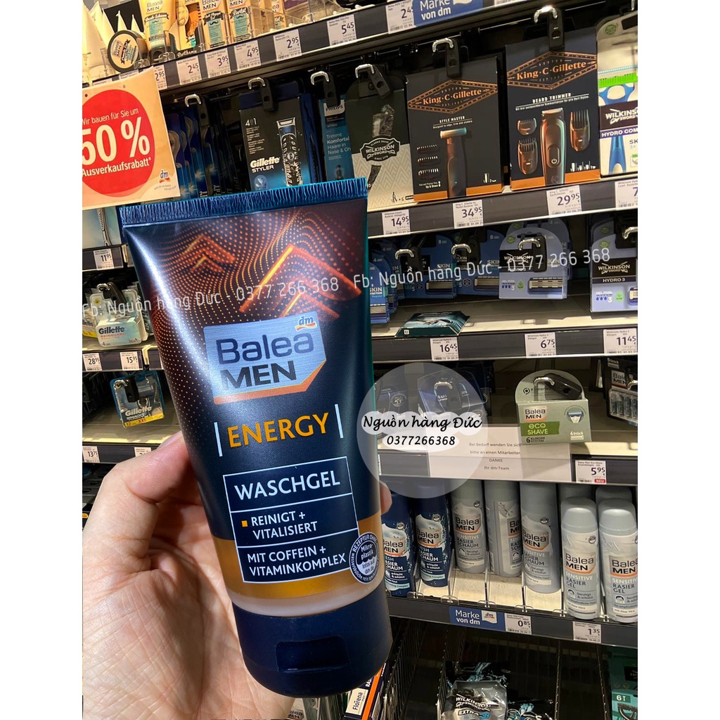 Sữa rửa mặt cho Nam Balea men Đức dạng gel - Nguồn hàng Đức