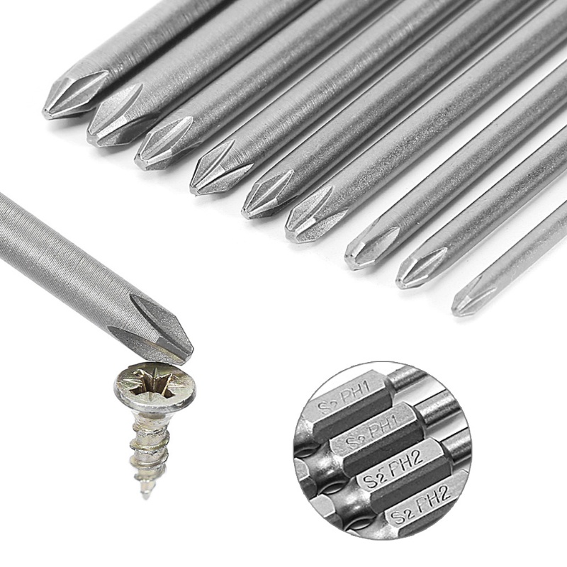 Bộ 9 Ốc Vít Lục Giác 1 / 4 '' 100mm S2 PH1 PH2 Chuyên Dụng