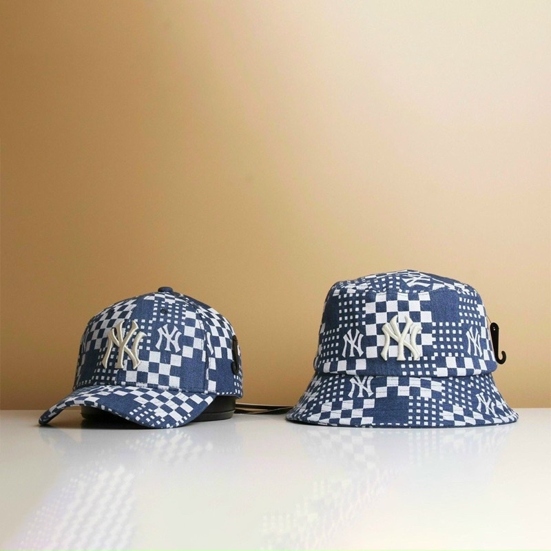 Mũ /Nón jean bucket MLB nam nữ cá tính, fullogo tem mạc