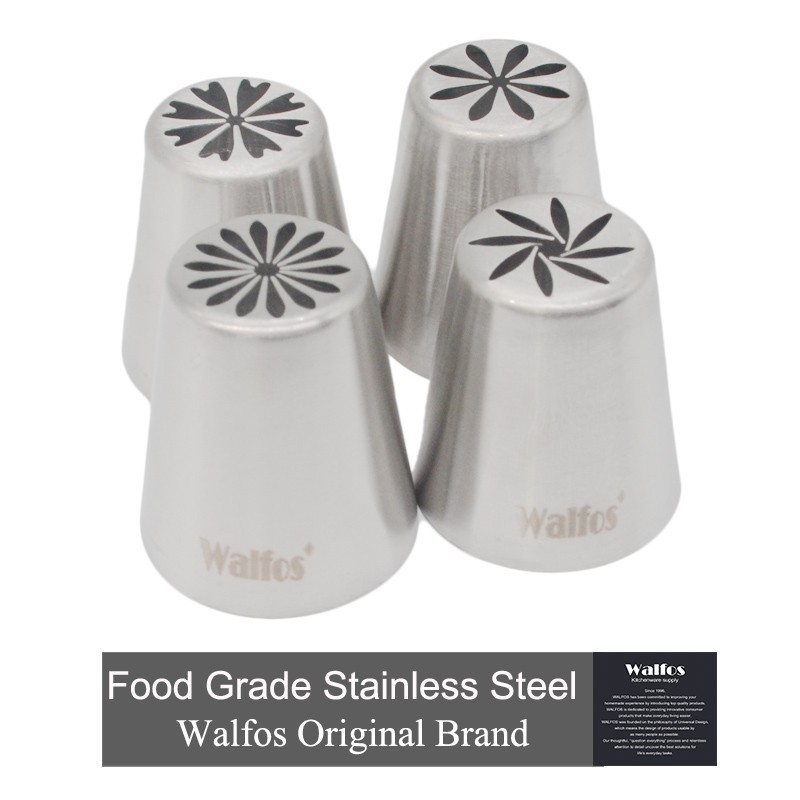 Walfos Bộ 4 Thép Không Gỉ Vòi Phun Kem