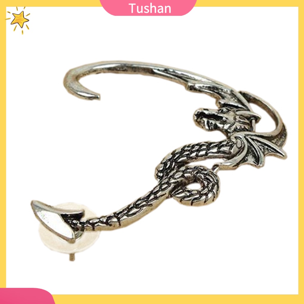 Khuyên kẹp vành tai họa tiết rồng cổ điển sang trọng cho nữ