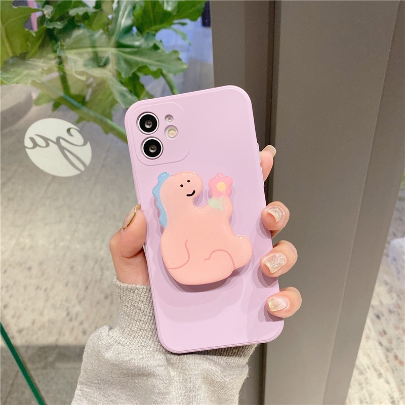 Ốp Điện Thoại Có Giá Đỡ Hình Khủng Long Cho Samsung A6 A7 A8 A9 2018 A6 A8 Plus J2 Prime J3 Pro J4 J5 J6 J7 M31S M11 A11