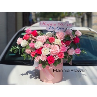 [Hannie Flower] Lẵng Hoa Hồng Sáp Mix Baby