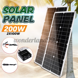 Tấm Sạc Pin Năng Lượng Mặt Trời 100w 18v Dành Cho Xe Tải / Tàu Thuyền