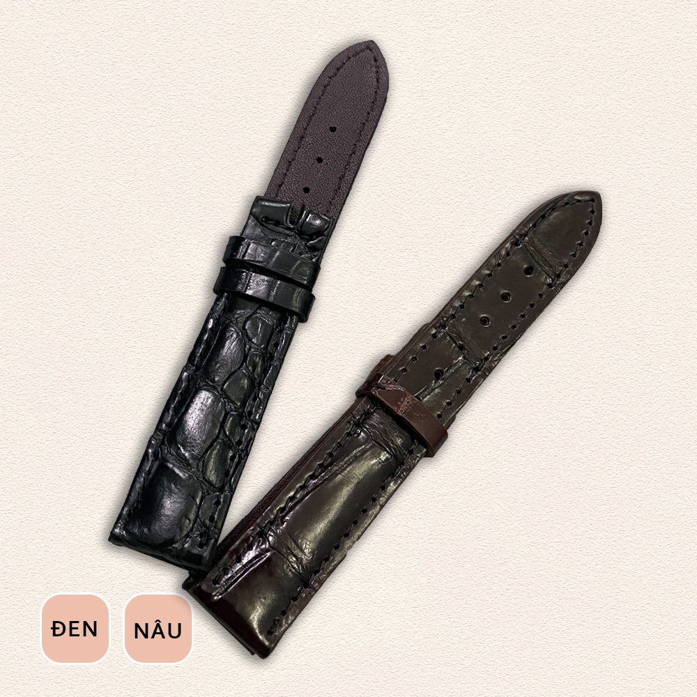 Dây đồng hồ nam nữ TIẾN CÔNG da cá sấu thời trang DD1007