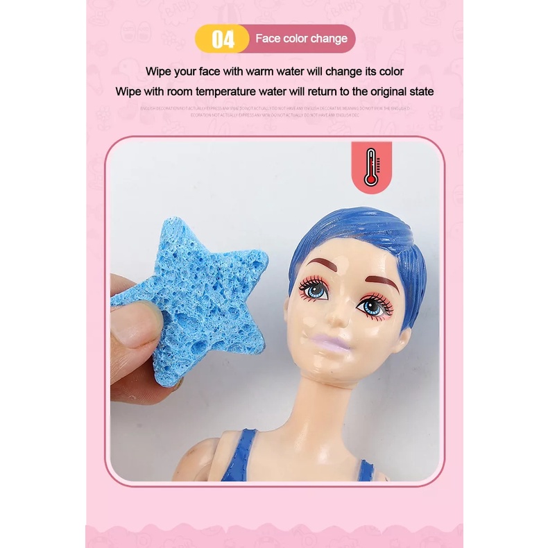 Đồ Chơi Búp Bê Công Chúa Barbie Thay Đổi Màu Sắc Theo Nhiệt Độ Nước Cảm Biến Thay Đổi Được Đồ Chơi Trang Điểm Cho Trẻ Em Mainan Budak Perempuan
