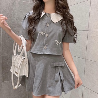 set cổ sen tag nơ đá