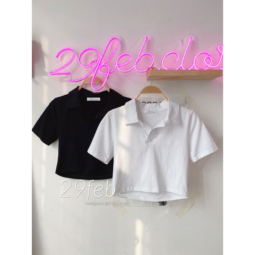 Áo thun cổ polo croptop (Ảnh thật) | BigBuy360 - bigbuy360.vn