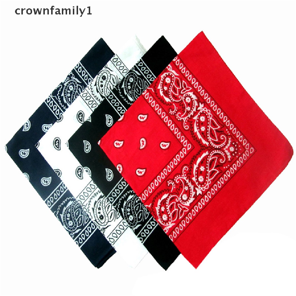 [crownfamily1] Khăn Trùm Đầu Bandana Bằng Cotton Quấn Đầu Mùa Hè Hình Ngôi Sao Paisley Fan Paisley