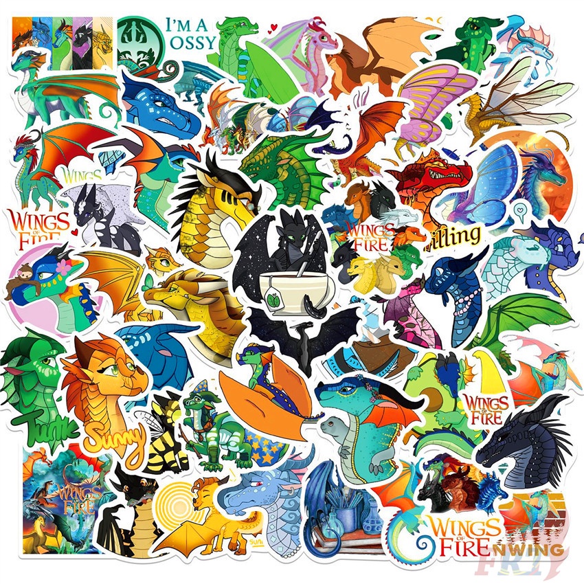 Bộ 105 Miếng/Bộ ❉ Miếng Dán Trang Trí Hình Đôi Cánh Độc Đáo ❉ Sticker Chống Thấm Nước Thời Trang Hình Con Rồng
