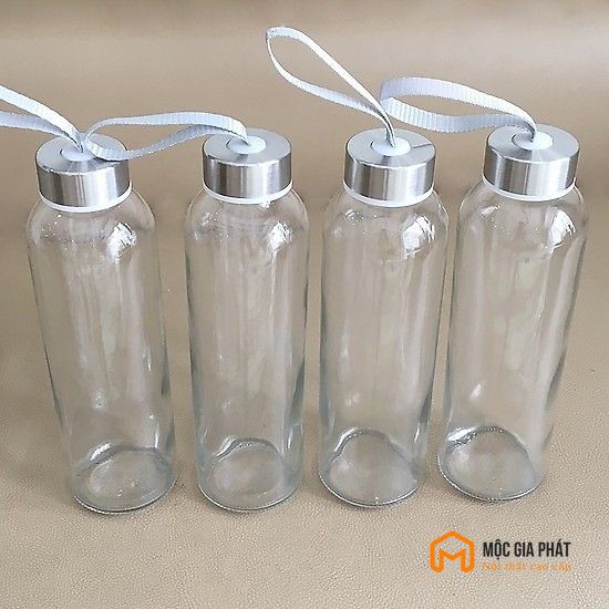 Bình thủy tinh 500ml có dây treo tiện lợi