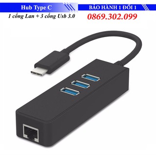 Mua Hub Type C có 1 cổng LAN + 3 cổng USB 3.0