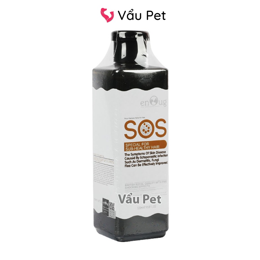 Sữa tắm cho chó SOS 530ml poodle, lông trắng, lông tối màu  - Sữa tắm chó mèo Vẩu Pet Shop