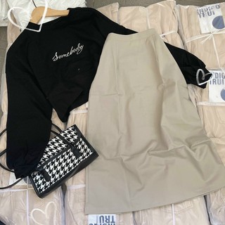 Set cv dài áo croptop