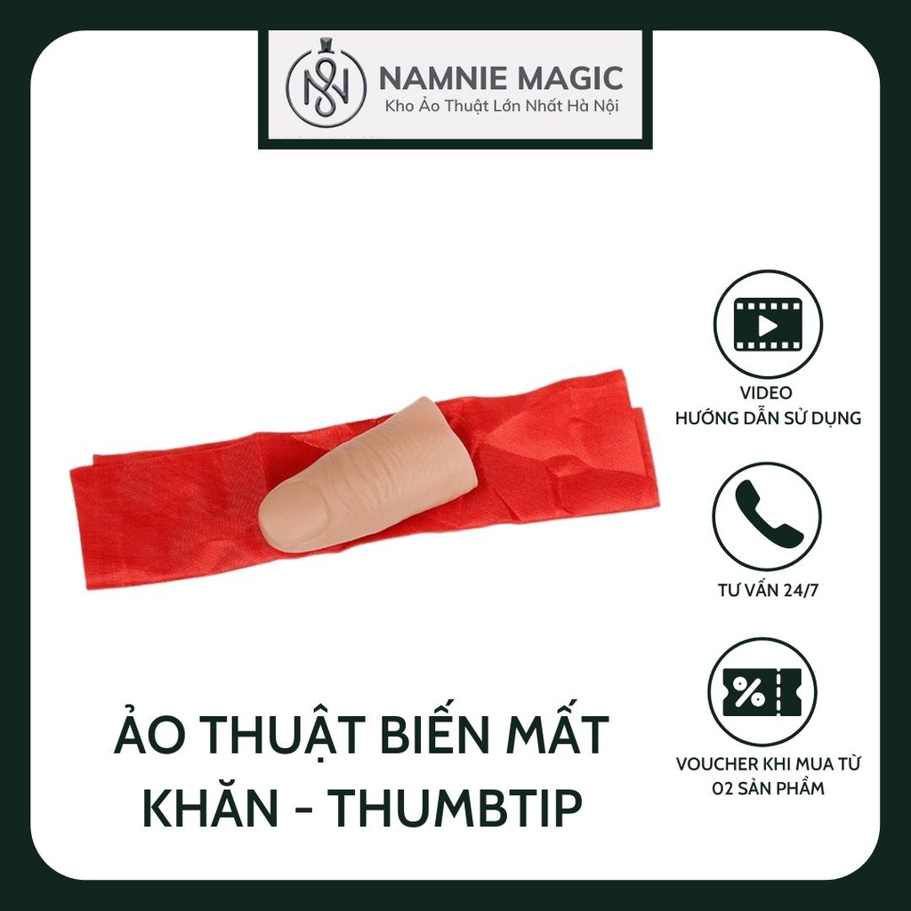 Ảo Thuật Biến Mất Khăn Tay, Thumbtip Magic, Đạo Cụ Biểu Diễn Đường Phố, Đồ Chơi Kỹ Năng,Thông Minh, Sáng Tạo Cho Bé