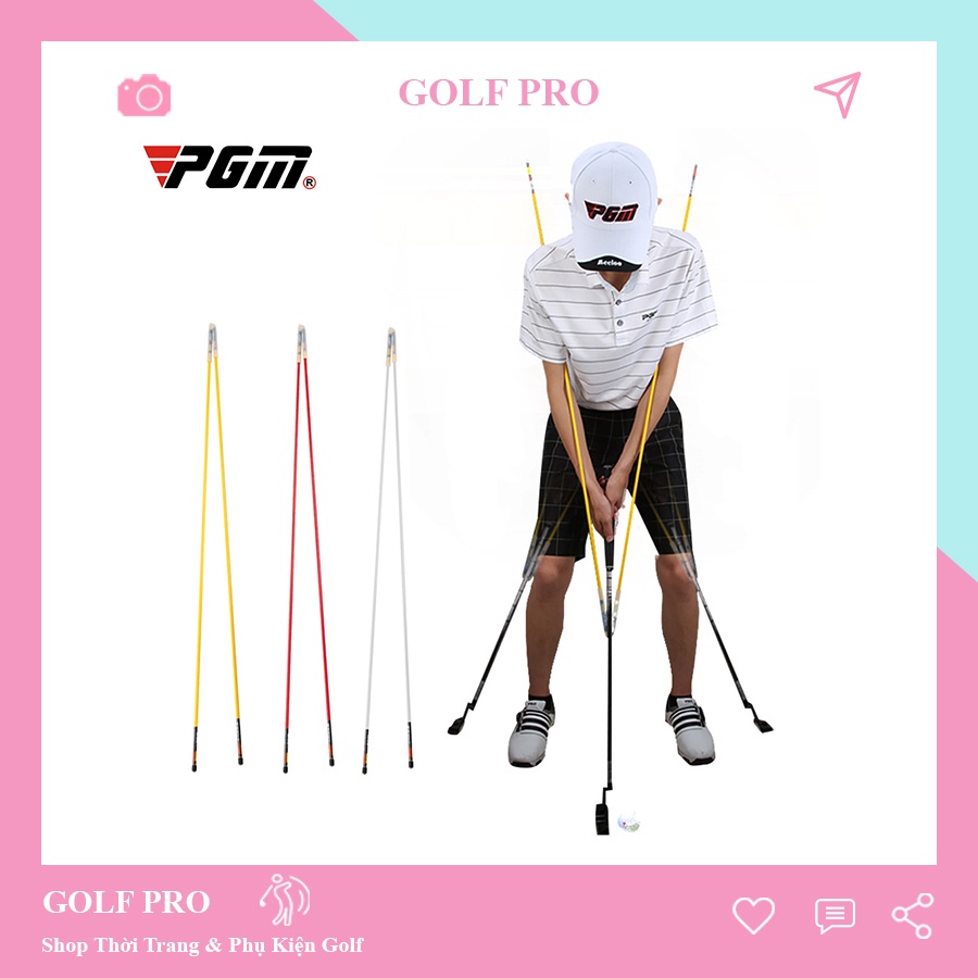 Que định hướng đánh golf PGM tập swing và put chỉnh tư thế lưng chuẩn dụng cụ tập golf tại nhà QH003