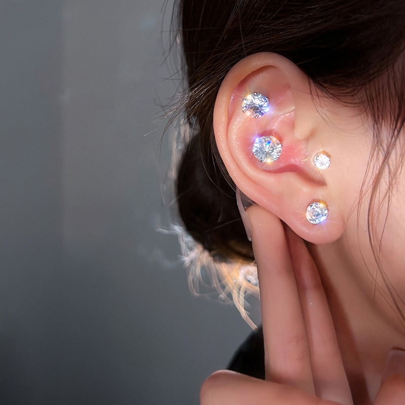Cochlear Khuyên Tai Kẹp Nam Châm Đính Đá zircon Đơn Giản Cá Tính Dễ Phối Đồ Thời Trang Cho Nam Và Nữ