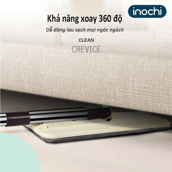 Bộ cây lau nhà thông minh inochi kèm thùng vắt 2 ngăn sizes trung BH-M900 gồm 1 chổi lau nhà và một thùng giặt