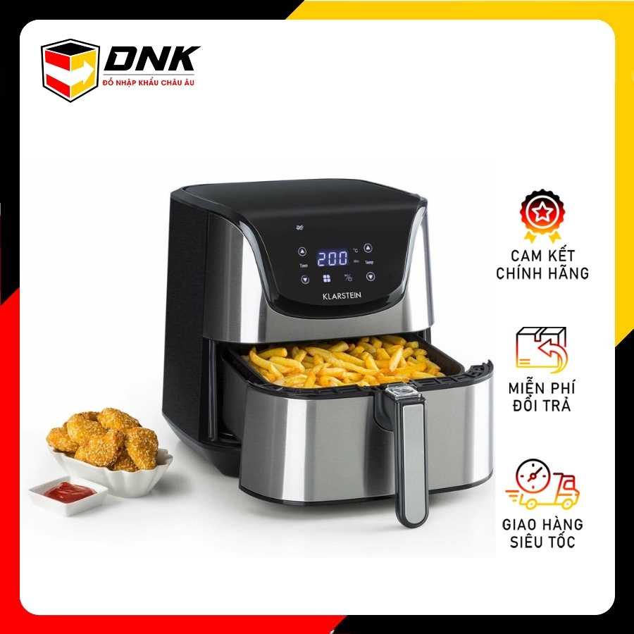 Nồi chiên không dầu KLARSTEIN điều khiển cơ nhập khẩu Đức dễ dàng sử dụng dung tích 5 lít rưỡi