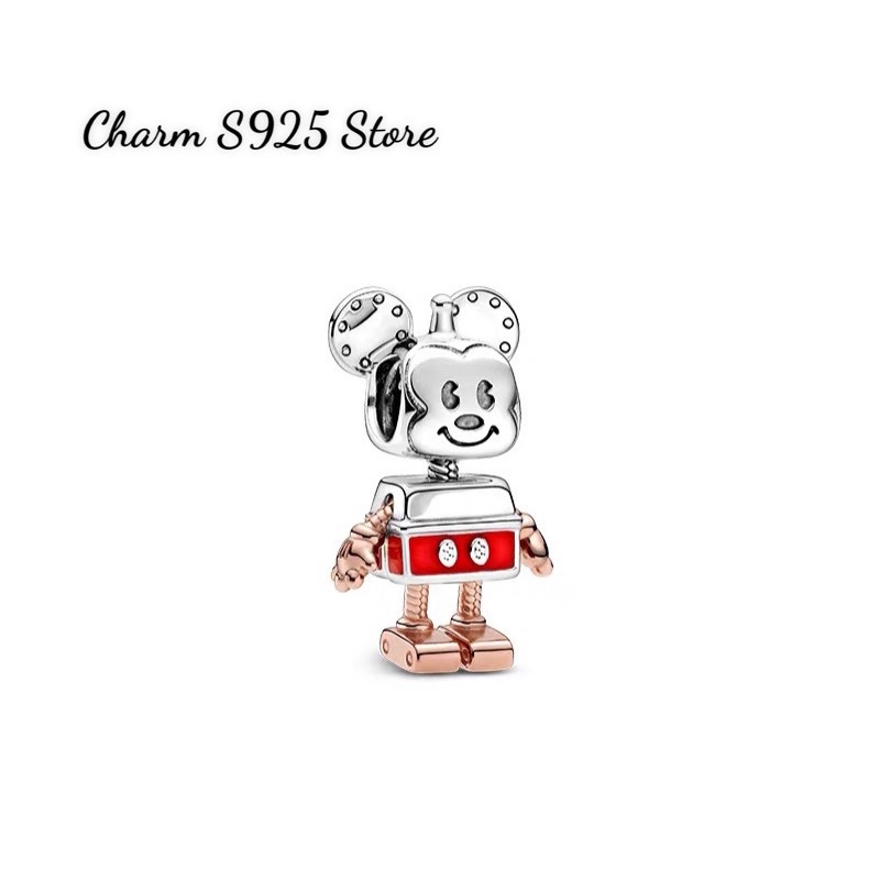 charm Pan mickey vàng hồng phối trắng bạc s925 cao cấp