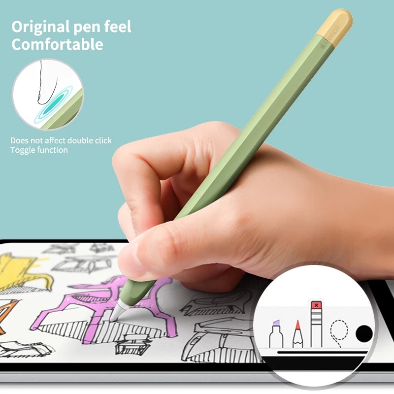 Vỏ bảo vệ TBTIC bằng silicon mềm thích hợp cho bút cảm ứng Apple Pencil 1 2