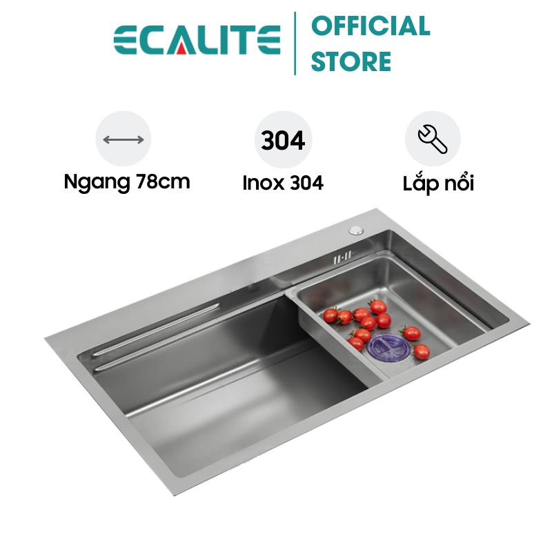 Chậu Rửa Chén Bertha Munual Sink Ecalite ES-N17845HS - Inox 304