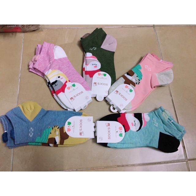 Tất nữ cổ ngắn nhiều màu chất thun cotton mềm mịn