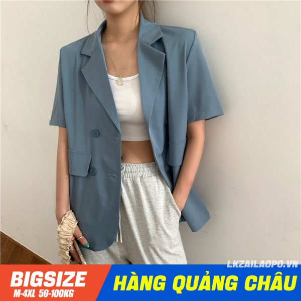 Áo vest blazer ⚡️𝐁𝐈𝐆𝐒𝐈𝐙𝐄⚡️ Áo kiểu nữ tay ngắn mỏng mùa hè Phong cách Hàn Quốc Thời Trang sang chảnh cá tính xinh đẹp quảng châu cao cấp | BigBuy360 - bigbuy360.vn