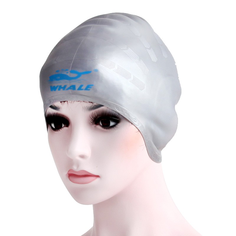 Mũ bơi che tai WHALE 3D SILICONE CAP-1100