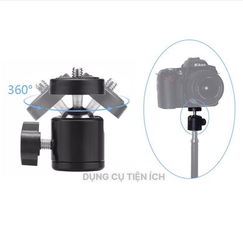 Đầu bi xoay 360 độ sử dụng cho chân máy tripod