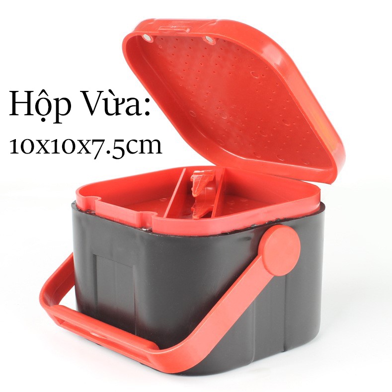 Hộp đựng mồi sống câu cá tiện lợi chất liệu nhựa dẻo không độc hại